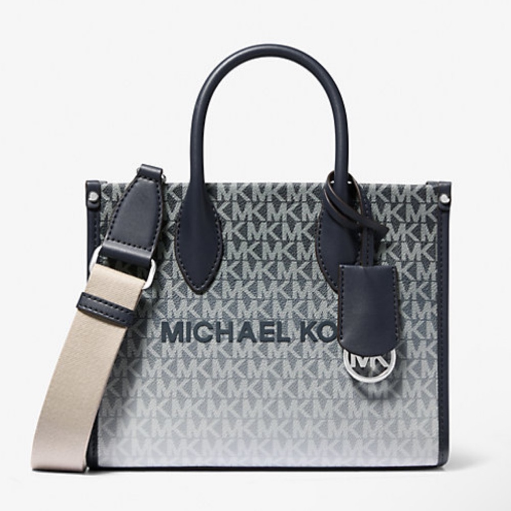 MICHAEL KORS Mirella Sm Ombré Signature Logo SHOPPER TZ XBODY Crossbody Satchel